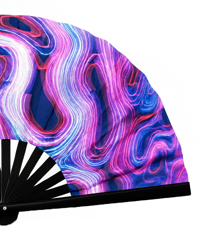 Flawless Flow – UV Bambusz Legyező (33 cm)